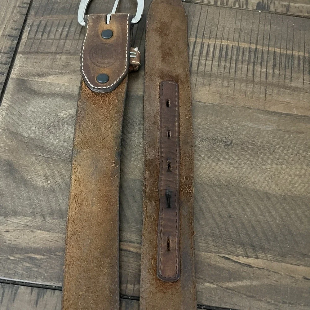 Silver Creek Collection‎ Men's Genuine Tooled Leather Western Belt sz 42 brown
